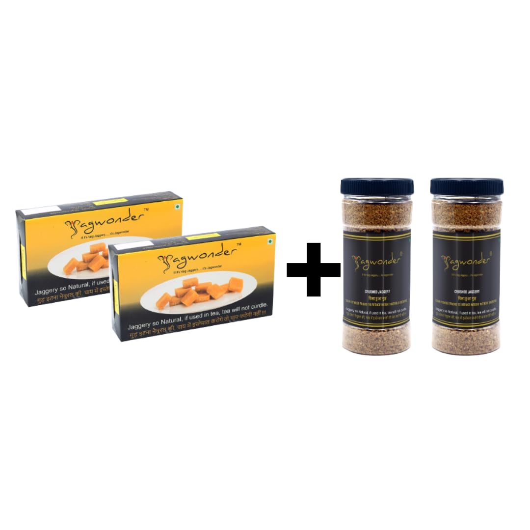 Jagwonder Jaggery Cube(2KG) & Powder(2KG) Super Saving Combo |The Natural Sweetener & Desi Gur |Organic Grown & Chemical Free |Best Ideal Sugar Cubes for Tea |Pure with No Preservatives Added (B0CDV47PYP) Amazon Price History, Amazon Price Tracker