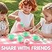 JOYIN 18PCS Pretend and Play Tea Party Set, Plastic Tea Set, Mini Kitchen for Kids, Gifts for Toddler Boys Girls Ages 3 4 5 6 Years Old