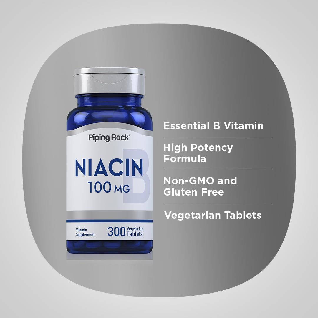 Piping Rock Niacin 100mg | 300 Tablets — Amazon image 4