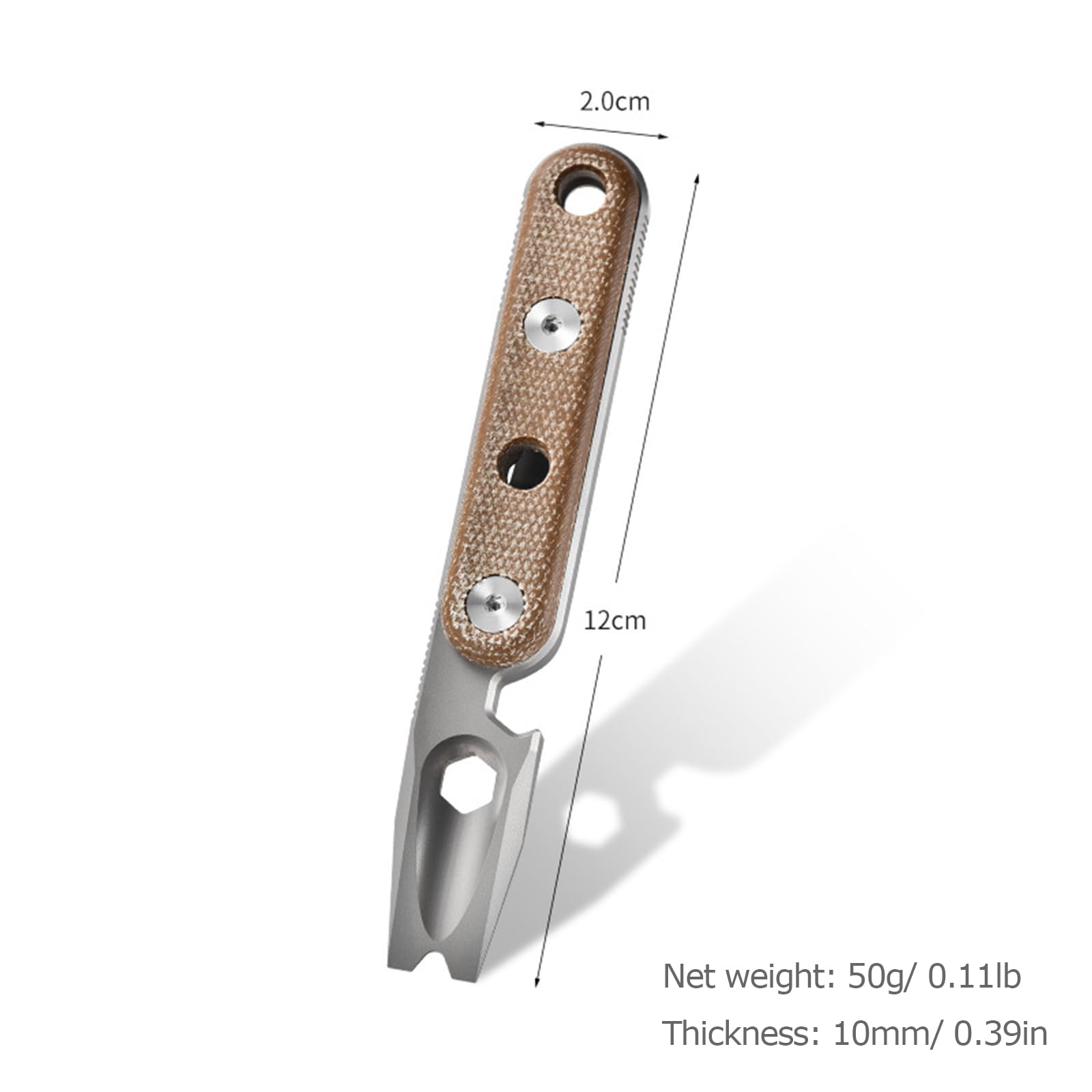 Hamans Brecheisen Multi-Tool Titan mit Taschenclip, Multifunktions-Flaschenöffner, Schraubenschlüssel, Nagelabzieher, 12 cm