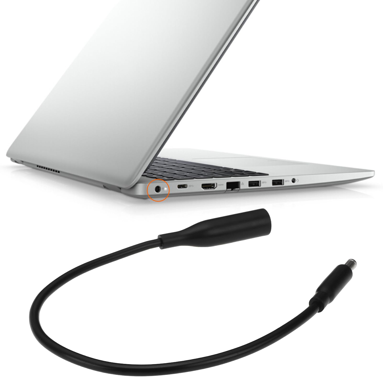 Create idea Kabel konwertera zasilania laptopa 7,4 mm żeński na 4,5 mm męski kabel konwertera zasilania DC kompatybilny z Dell Inspiron Latitude Studio XPS Vostro, 30 cm