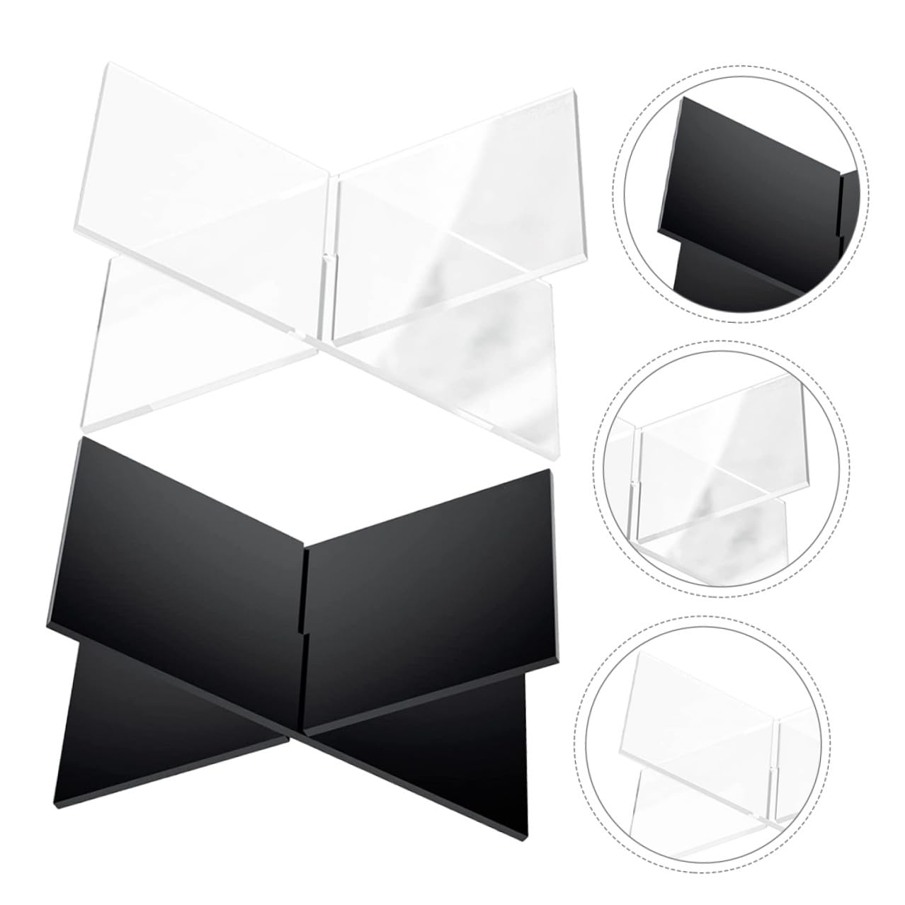 2 set Leggi Libri in Acrilico Trasparente e Nero Supporto Multiuso per Ricettari Libri di Testo e Riviste Leggio da Tavolo Stabile per Cucina Scrivania e Tavolino