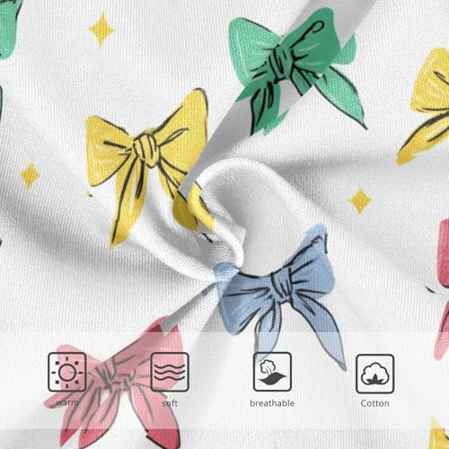 Wusikd Cute Bow Color Girls' Underwear Cotton Girls Briefs Soft Toddler Underwear 2T3