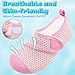 VIFUUR Kids Water Shoes Boys Girls Barefoot Water Sports Socks Hook&Loop Beach Shoes Quick Dry Aqua Socks Swim Walking Outdoor Sports for Toddler Rose Circle-32/33