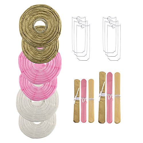 Lanterne, fiori pompon, di carta velina