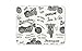 Price comparison product image Retro Biker Mouse Mat Pad - Motorbike Motorcycle Biker Bike Computer #13181