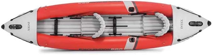 Excursion Pro Inflable Kayak 2 Personas Vinilo con Remos y Bomba, Rojo (Paquete de 3) miniatura 4