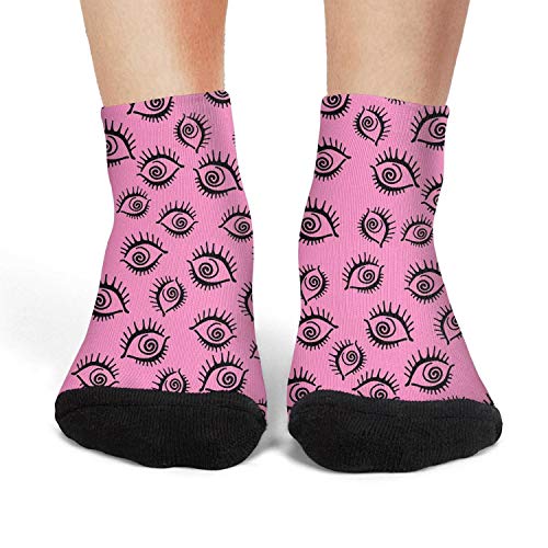 Novelty Funny Low Cut Pack Ankle Socks,Eye See You Comfortable Moisture Wicking Sport Socks for Women