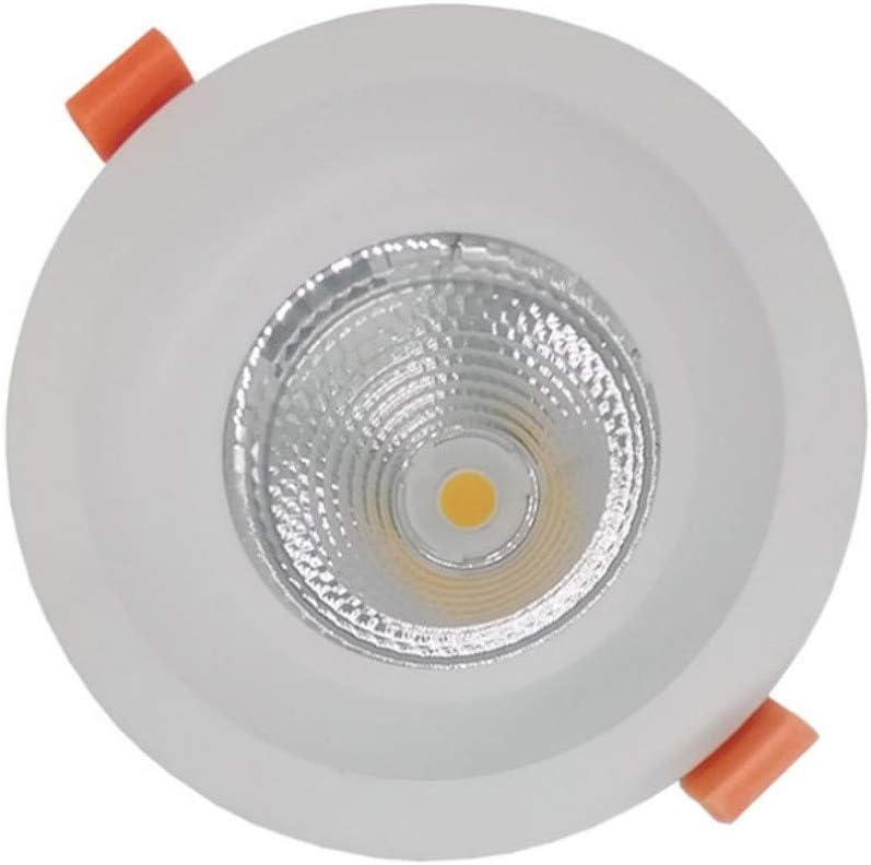 White COB Downlight 24 Degree Light Angle Recessed Spotlight Shopping Mall Meeting Room Commercial Lighting Fixture CRI80 IP40 Waterproof LED Recessed Ceiling Light for Kitchen Bathroom High Bri