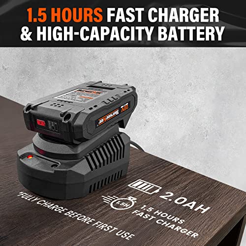 Berserker 20V Cordless 11/16" Sds-Plus Rotary Hammer Drill With 2.0Ah Lithium-Ion Battery Operated And Fast Charger, 2 Functions Variable Speed Sub-Compact Rotomartillo-Including 3 Drill Bits #TOP5