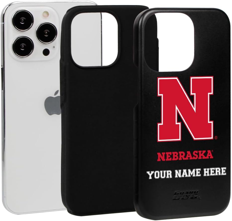 Guard Dog Case Compatible with iPhone 13 Pro - Military Grade - Rugged Two Piece Protection - Collegiate Licensed - Nebraska Cornhuskers - Personalized