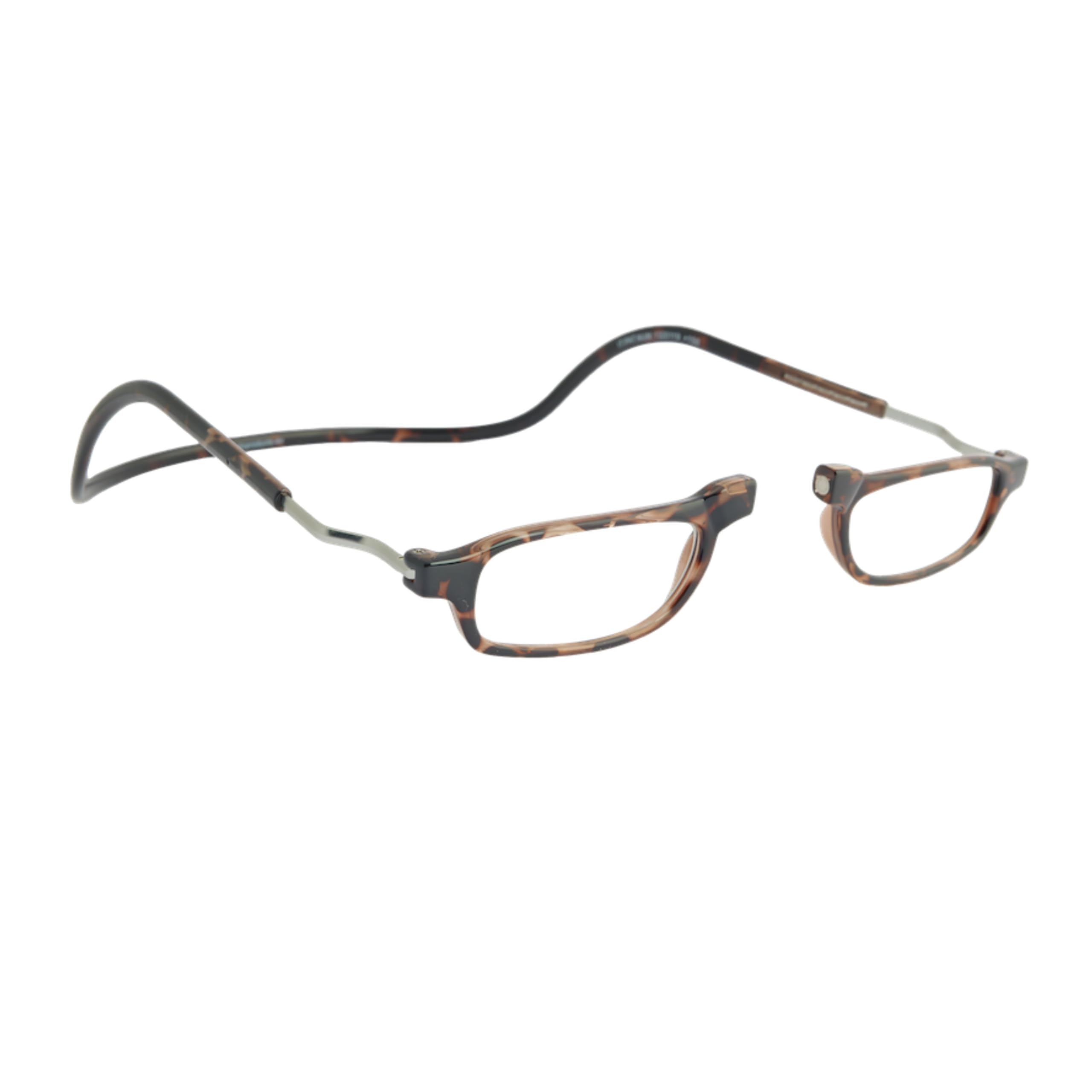 CliC Eyewear Base - Farbe: Tortoise - - Stärke: +2.0 - Klassische Lesebrille - Rechteckige Form - Lesebrille für Herren/Damen - Made in Italy