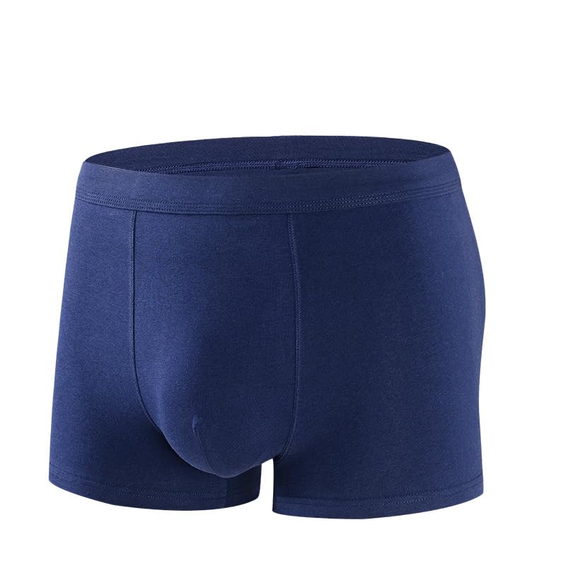 Mens Cotton Stretch Boxer Briefs Short Leg Comfortable Trunk Underwear Solid Color Mid Waisted Pouch Boxer Shorts3
