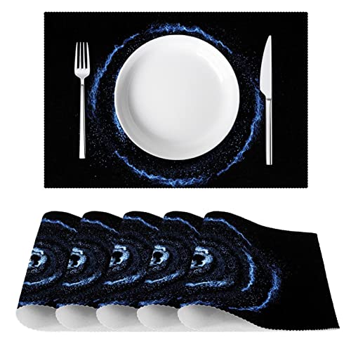 Set de table noir Yin Yang lavable pour protéger la table des taches