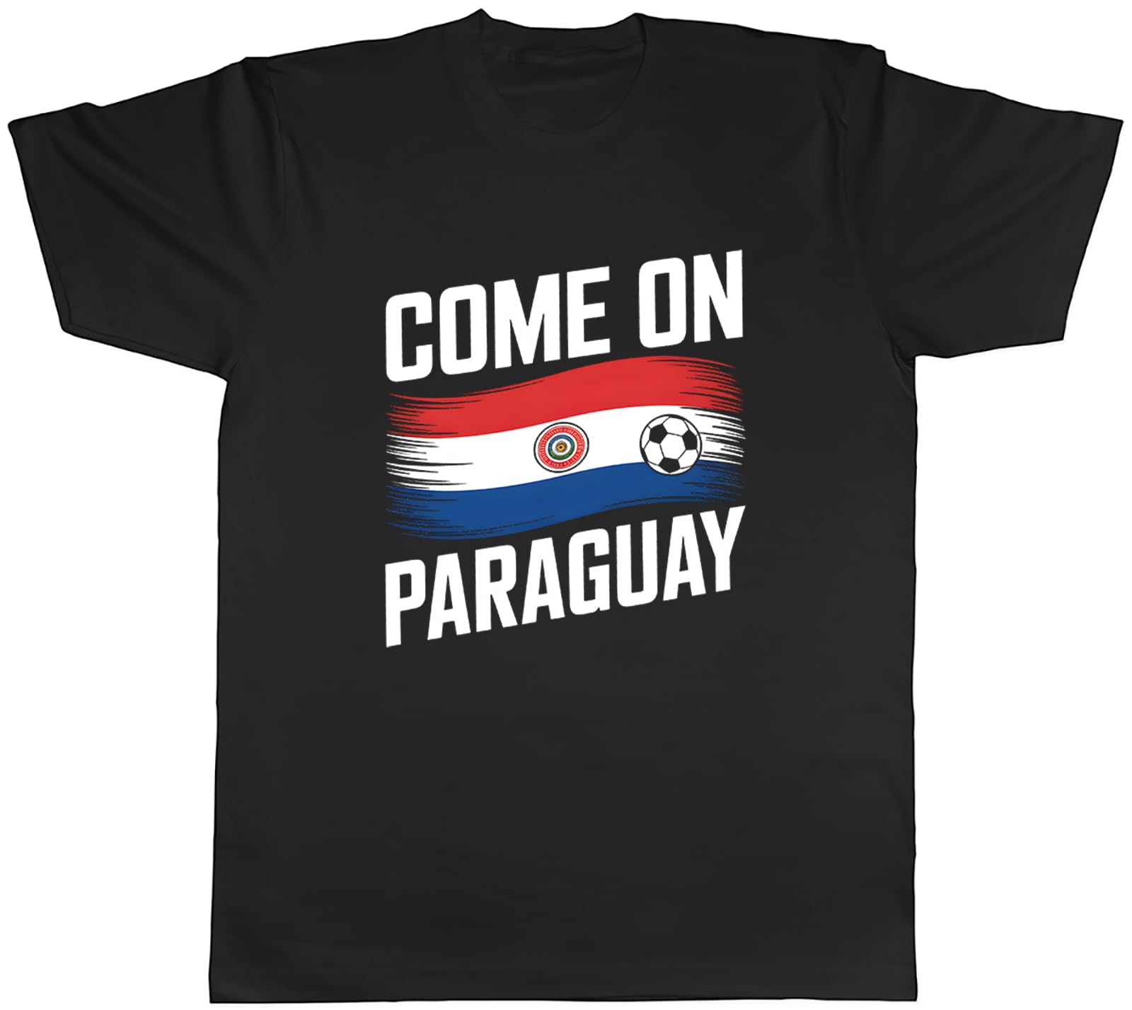 Shopagift Come on Paraguay Supporter Football Fan Mens Black T-Shirt Tee