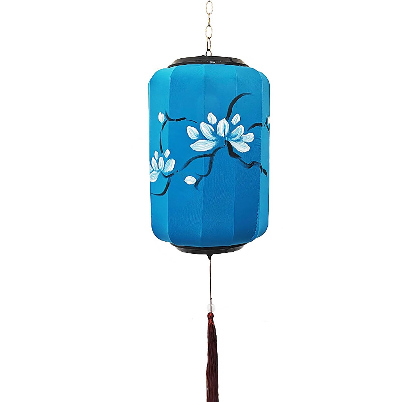 ROHCGHC chinese-style lanterns, Indoor Red Lanterns, Colorful Chinese Celebration Lantern, Traditional Hanging Lamp Shade for New Year, Spring Festival(Blue,30#)