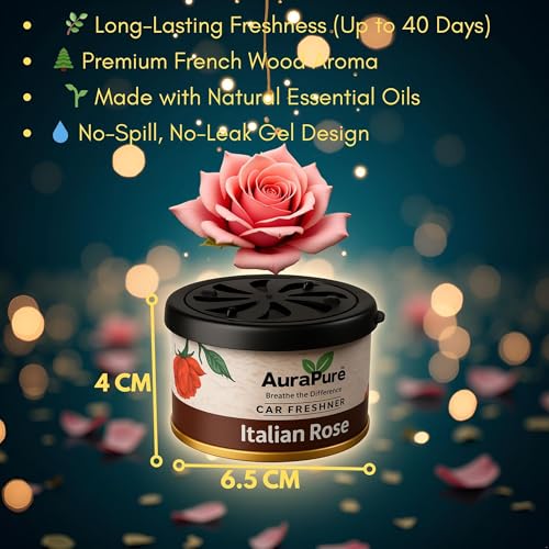 Image of 100g Gel Car Air Freshener Italian Rose | Long Lasting Dashboard Perfume for Cars | AP-ROSE100G Odor & Smoke Eliminator | Luxury Car Interior Accessory | No Leak | Premium Fragrance