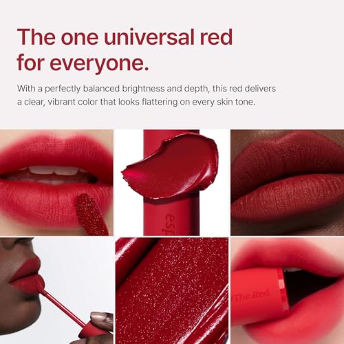 Image of Espoir Iconic Lip Stain The Red - Long Lasting Korean Lip Stain with Hydrating Hyaluronic Acid, High Pigment Red Lip Tint, Lightweight Transfer-Resistant Formula for Smooth, Defined Lips