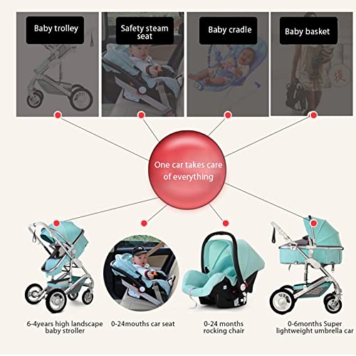 Kinderwagen Luxe kinderwagen 3 in 1 Draagbare reizen Kinderwagen Vouwen PRAMS Aluminium Frame Hoge Landschap Auto for… - Afbeelding 5