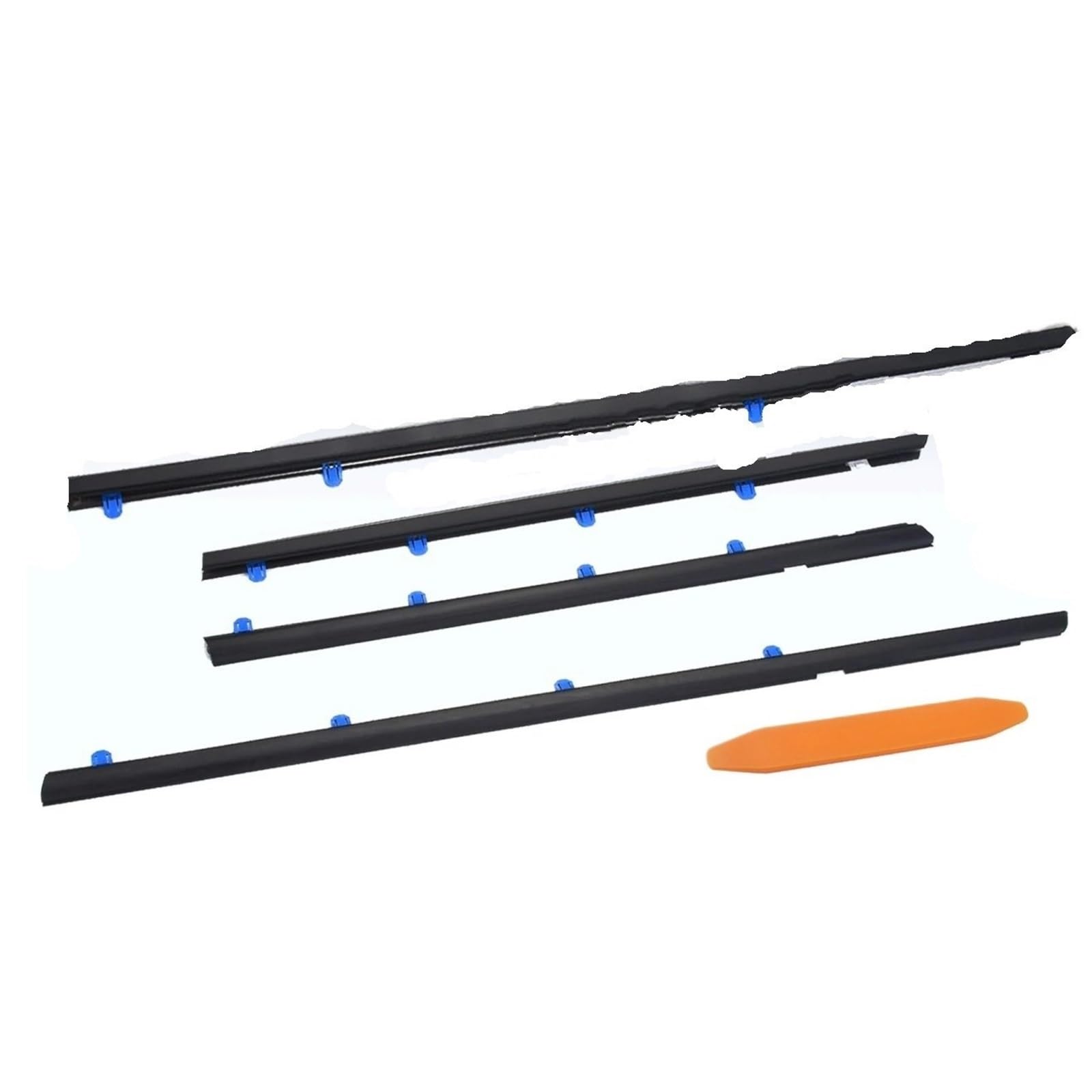 Nhabxgds One Color Car Door Protectors Fit For Civic 2012-2015 Rubber Door Moulding Trim Belt Outer Window Glass Sealing Belts Car Window Weatherstrips Seal Strip
