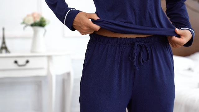 Pyjama En Gaze De Coton à Manches Longues Pour Femmes,ensemble De