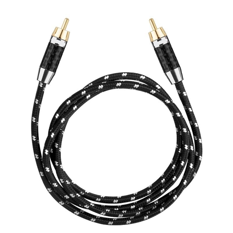 Câble coaxial audio numérique TODN 1m en 75 ohms avec connecteurs RCA haute fidélité