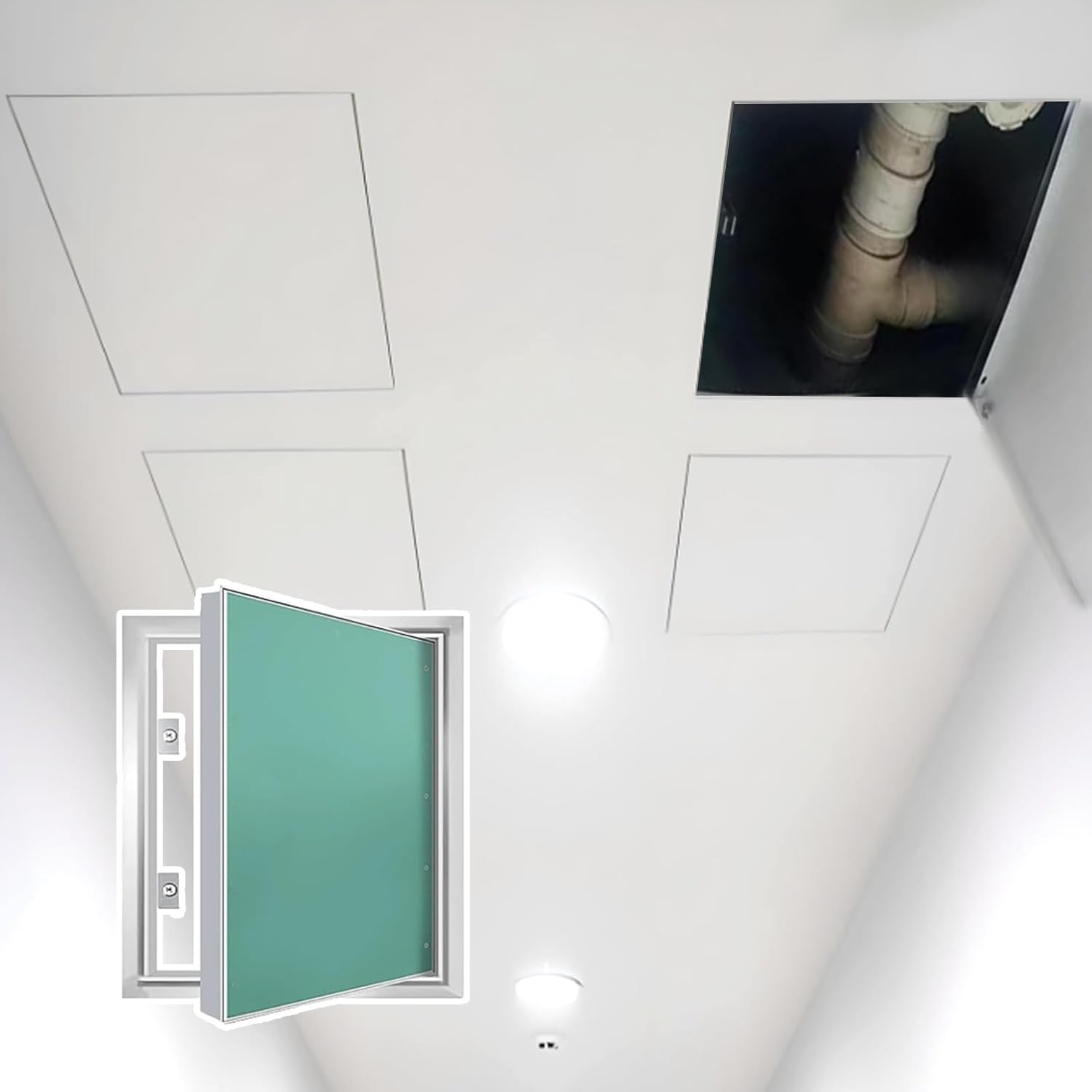 Lockable Stainless Steel Plumbing Access Panel - Customizable Inspection Cover with Keys for Bathroom, Kitchen, Outdoor BBQ Island - Durable, Weatherproof Access Door