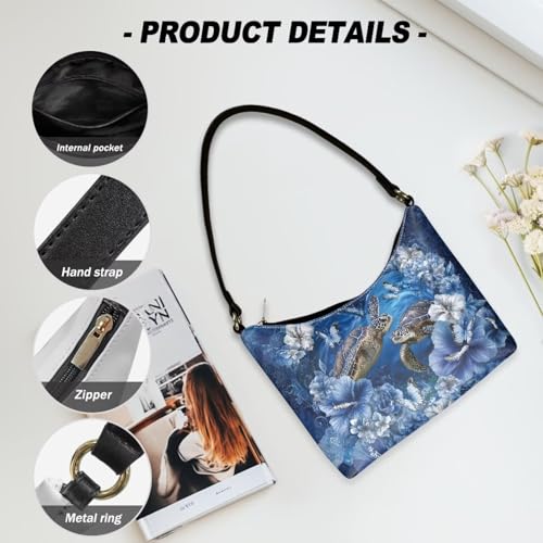Image of Handbag for Women Leather Underam Shoulder Bag with Zipper Fashion Work Purse Waterproof Travel Wallet