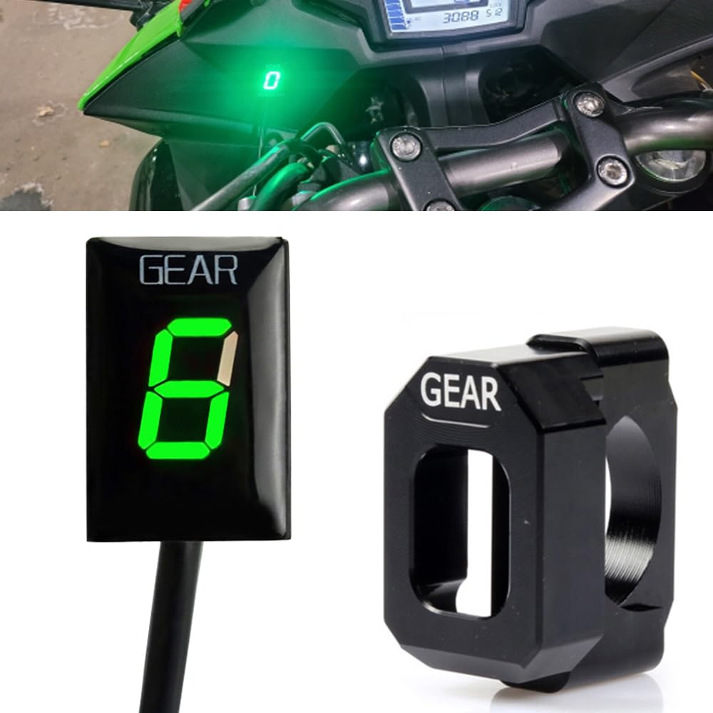 Indicador de marcha digital LED de 1 a 6 velocidades resistente al agua compatible con Kawasaki ER6N Z1000 SX Nin & ja 400 650 Z800 Z750 Versys 650 Z650 W800 Nin & ja 300 Vulcan