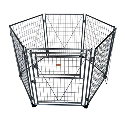 Neocraft My Pet Companion Outdoor Dog Kennel with Included Roof Weather Resistant Cover (5.5’), Waterproof Winter Welded Wire Pet House Shelter – Ideal for Any Dog Breed, Easy Assembly