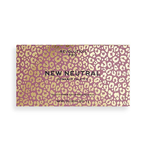 Revolution Pro, New Neutral, Eyeshadow Palette, Romance, 18 Shades, 18g, Crayon