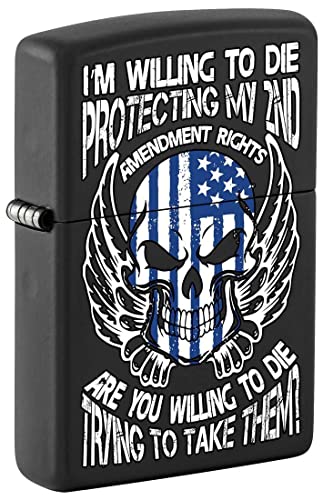 Encendedor Zippo Skull Black Matte 81301 miniatura 1