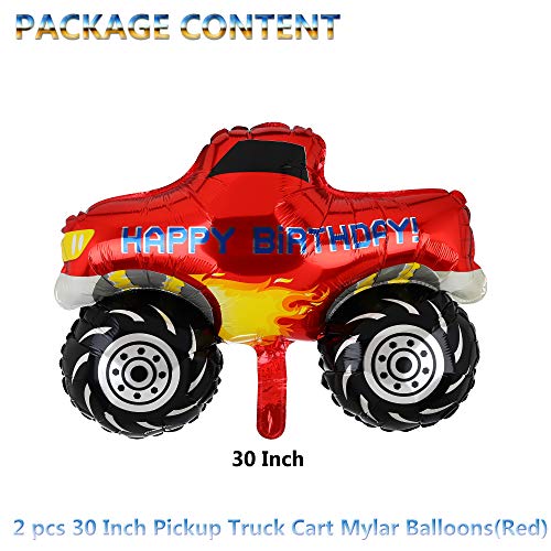 2 Pcs Monster Truck Party Shape Super Big Foil Balloon Birthday Party Decorations Supplies #TOP1