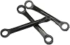 Keenso 3pcs Servo Linkage Rod Set for FlyWing FW450 V3 RC Helicopters, Enhance Stability, Materials