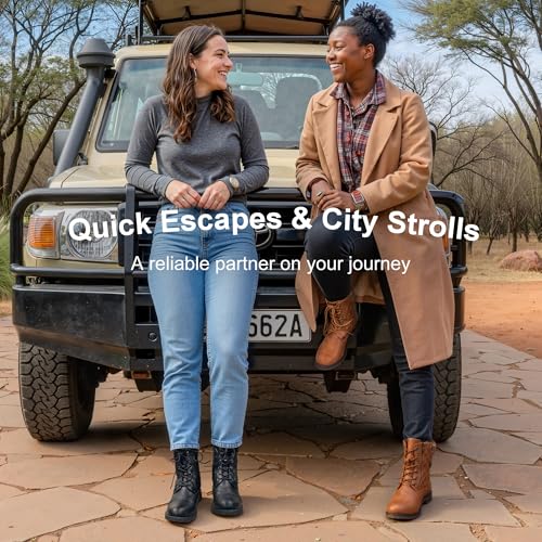 Vepose Women's Combat Ankle Boots, Lace up Comfortable Booties Low Heel2