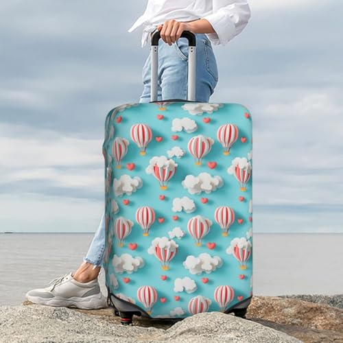 Luggage Cover Protector - Cartoon Cloud Balloon Heart Print Fit 22-24 Inch Suitcase Covers for Luggage 7