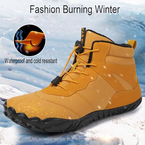 Myallfeet Barefoot Shoes Unisex Winter Boots Men's And Women's Outdoor Anti-Skid And Warm Insulation Hiking Cotton Boots Comfortable Fur Lined Snow Boots2
