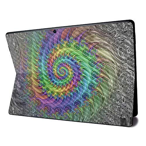 Image of MightySkins Carbon Fiber Skin for Microsoft Surface Pro X - Tripping | Textured Carbon Fiber Finish | Easy to Apply, Remove, and Change Styles | Made in The USA (CF-MISURPRX-Tripping)