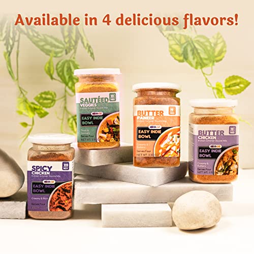 Alcoeats Butter Paneer Simmer Sauce With Garam Masala | 1 Jar Makes 4 Meals | Vegetarian, Preservative Free & Gluten Free | Cook Authentic Indian Within 15 Mins #TOP4