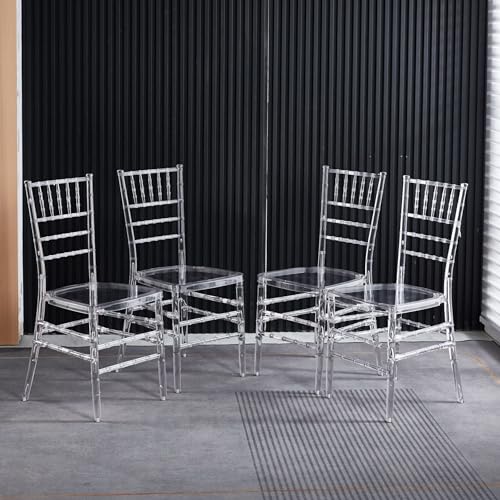 RGZ Clear Dining Chairs Set of 4
