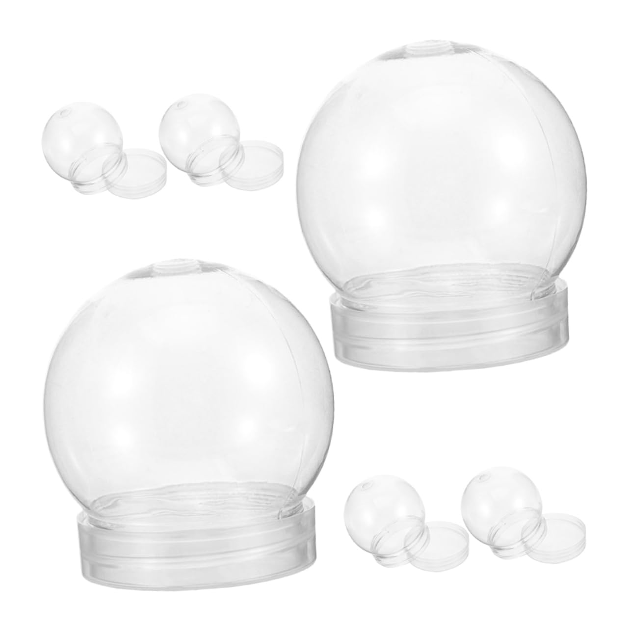 Ciieeo 18 Piezas Globo de Agua de plástico Transparente. Globo de Nieve de Agua de Bricolaje Globo de Nieve de Bricolaje Globo de Agua de Navidad Globo de Agua Redondo la Mascota