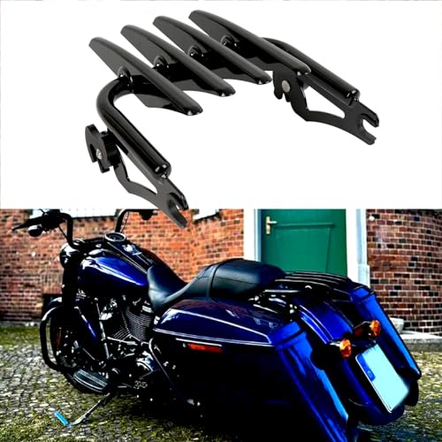 JMTBNO Stealth Luggage Rack Compatible for Harley Touring, Detachable Luggage Rack Compatible with Harley Street Glide Road Glide Road King Electra Glide Ultra Limited 2009-2024