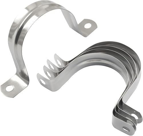 Miniatura 5 de Hordion 10 unids 2 "dos agujeros correa U soporte, M50 Rígido tubo correa de acero inoxidable abrazadera de conducto para la fijación de tuberías