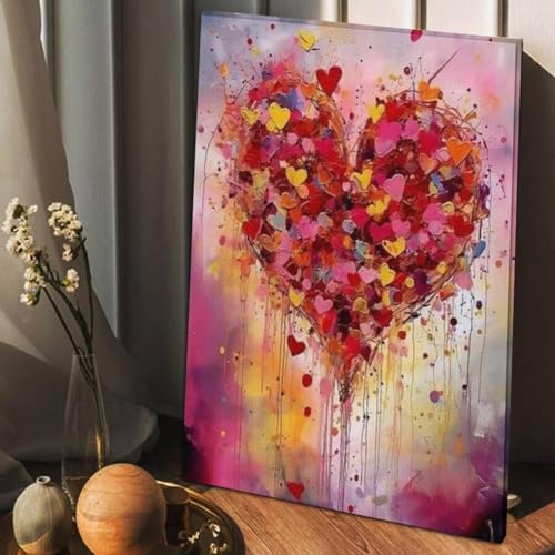 Affiche sur toile Amour de qualité premium avec cadre robuste pour couloir