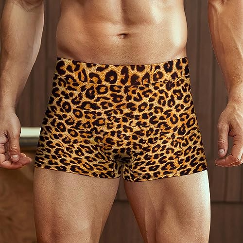 Animal Leopard Print Men's Underwear Soft Boxer Briefs High Waist Stretch Trunks Panty2