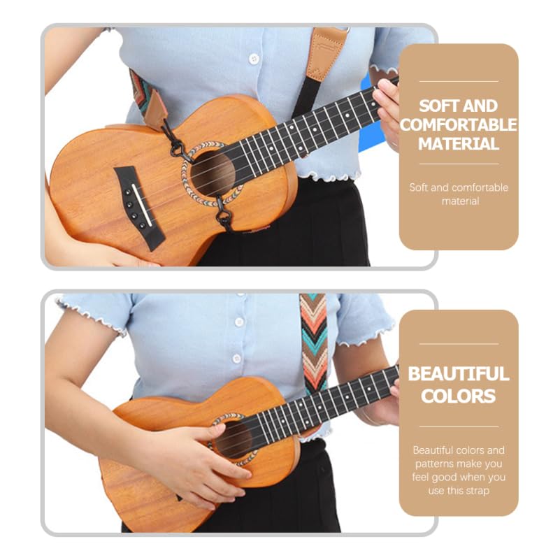 TOYANDONA Adjustable Ukulele Strap with Double J Hooks Soft Braided Shoulder Strap Fits 21 23 and 26 Inch Ukulele Instrument Accessory for Comfortable Playing - Image 4