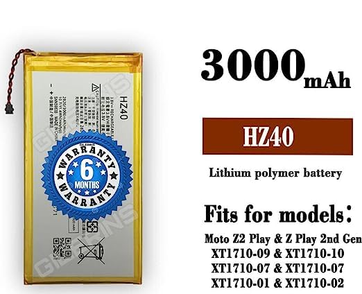 Image of Original HZ40 Battery for Motorola Z2 Play, XT1710-06, XT1710-08, XT1710-09, XT1710-11 Battery with 6 Month Warranty**** (P318)