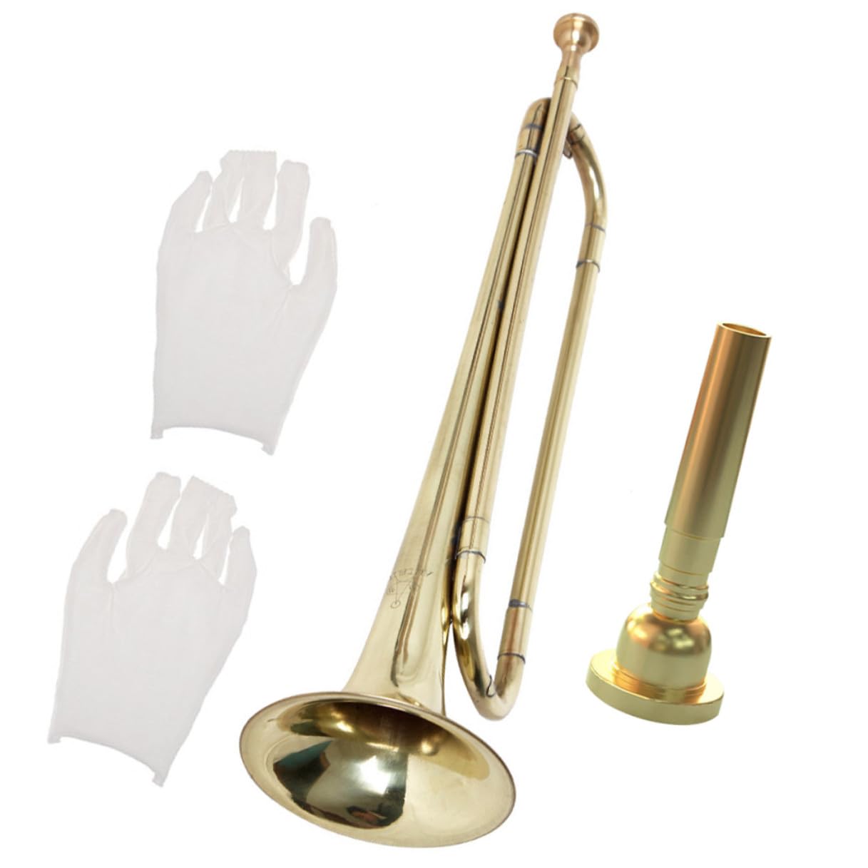 PRETYZOOM Trompeta para Principiantes Juvenil Pequeña, Instrumento de Viento Boquilla y Guantes Incluidos, Juguete Educativo para Niños y Estudiantes en Escenario Musical