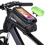 🚴GRANDE CAPACITÀ: WACCET borsa cellulare bici rigida in carbonio ha abbastanza spazio interno per lunghe pedalate, contiene molte cose come telefono, power bank, occhiali da sole, guanti, chiavi, portafoglio, cavo USB, strumenti di riparazione della bicicletta, piccola pompa per pneumatici, ecc. Due tasche laterali in rete all'interno possono essere utilizzate per classificare piccoli oggetti