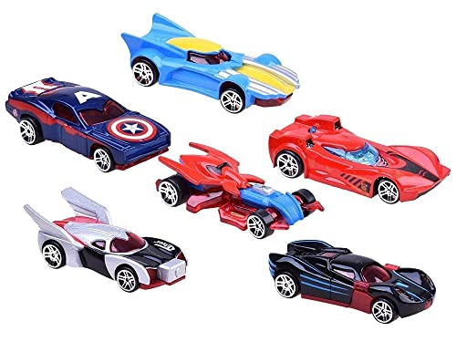 Image of Exclusive Collection of Play Set 6 pcs Toy Vehichals Play Set Metal Die Cast Mini Racers Cars for Kids [Hot Wells Play Set 6 pcs (Avanger)]